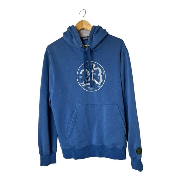 Jordan Other - Jordan 13 Classic Cut Flint Blue Rare Pullover Hoodie Size M | Logo Hologram Y2K